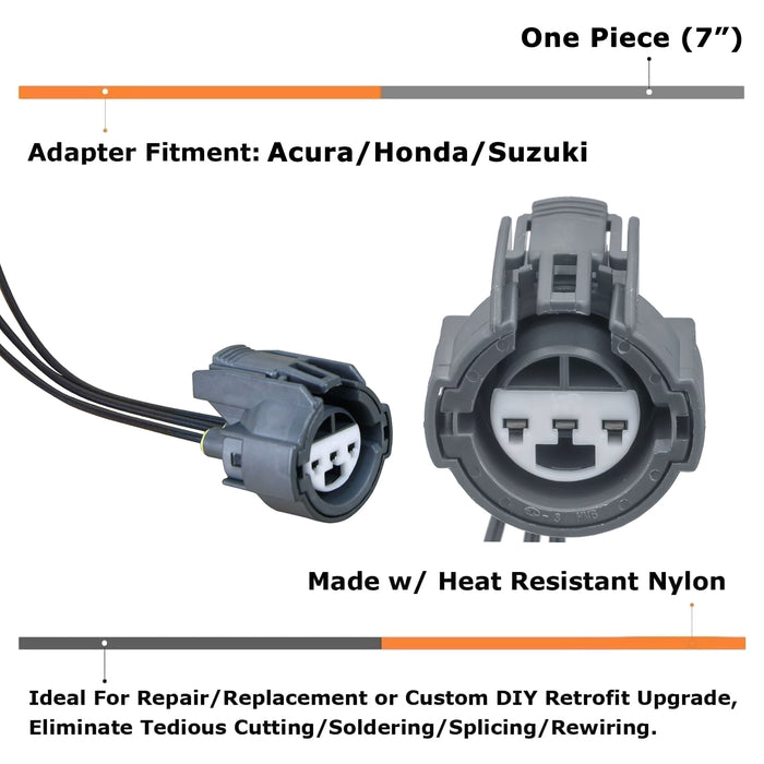 7" 3-Way TPS MAP Sensor Connector Pigtail Harness For Honda Accord Civic Acura..