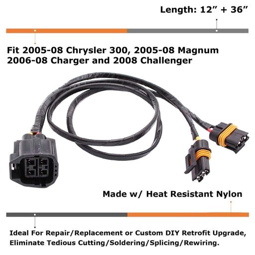Radiator Cooling Fan Motor Wire Harness Kit For Dodge Charger Challenger Magnum