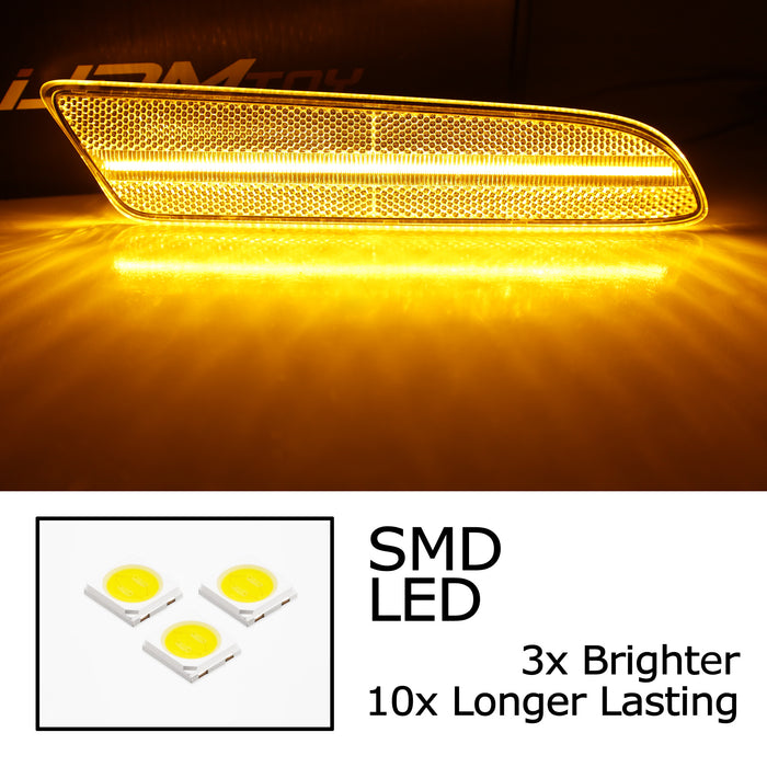 Clear Lens Amber Full LED Front Side Marker Lights For Lexus 2002-06 ES300 ES330