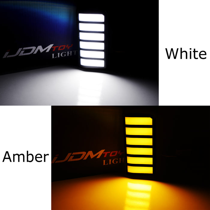 Smoked Lens Side Mirror White/Amber LED Blinker Lights For Toyota LC250 Lexus GX