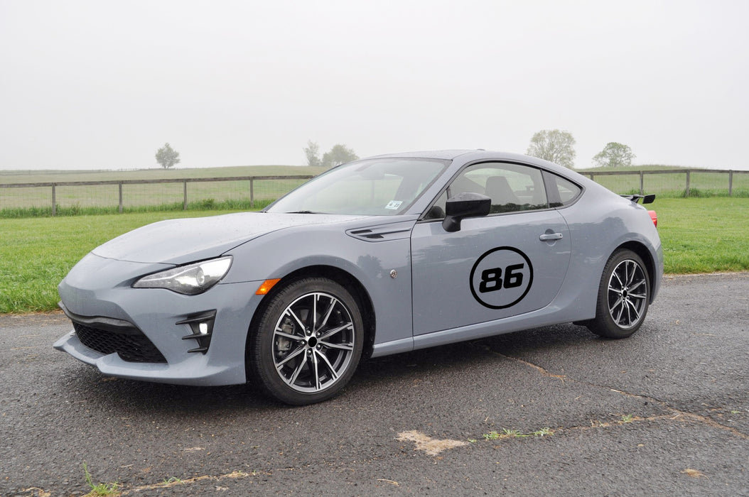 12" Iconic 86 Racing Car Roundel Vinyl Decals For Toyota 86 Scion FRS Subaru BRZ
