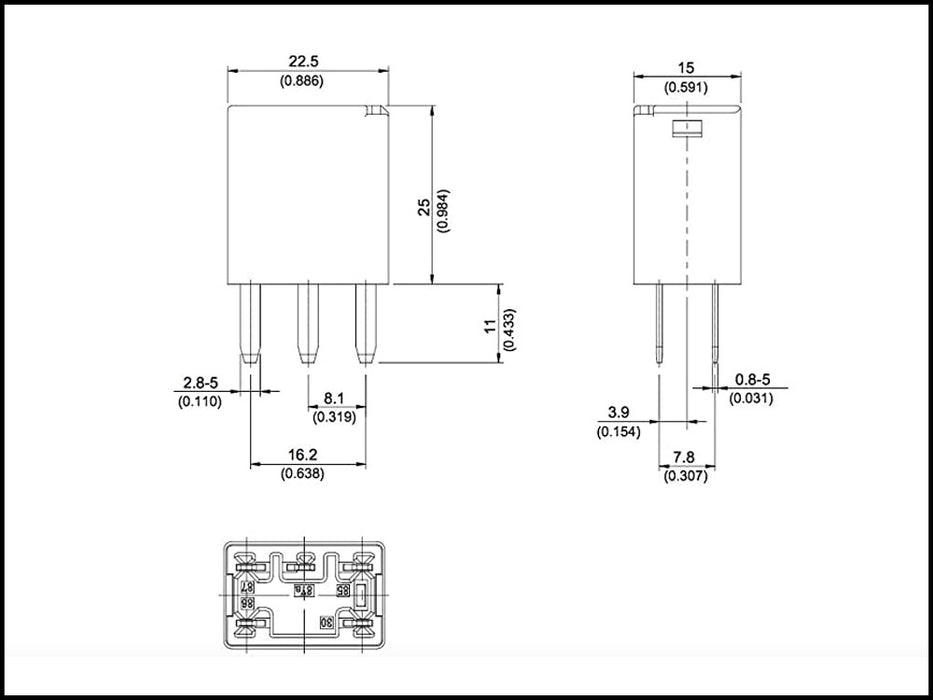 2pc 1505A11 G8V-RH-1C7T-R-DC12 12V 35A High Current Multi-Purpose Micro Relays