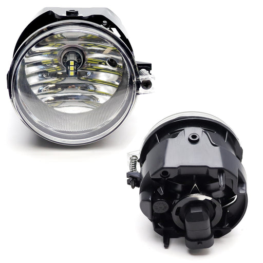 Clear Lens Fog Light Kit w/ White LED Bulb Upgrade Combo For 2004 Grand Cherokee