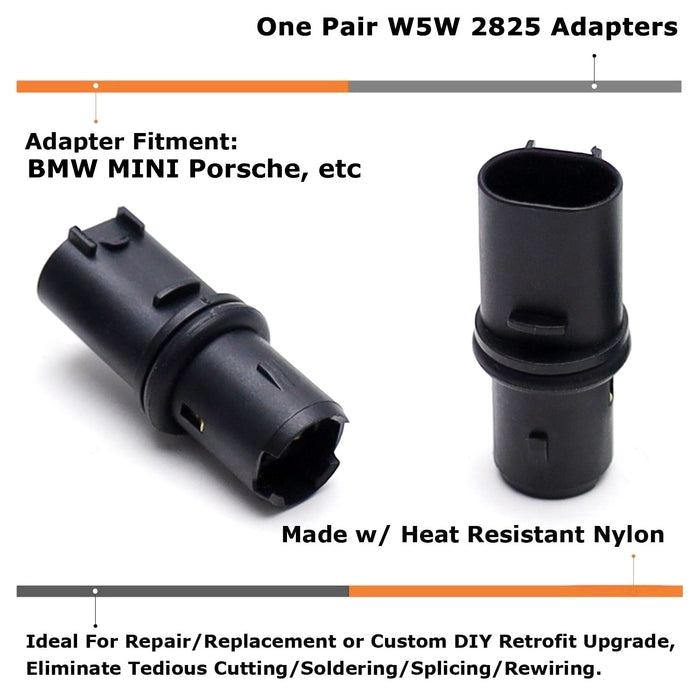 OE-Spec W5W Side Marker Light Bulb Plug Adapter Sockets For BMW MINI Porsche etc