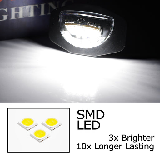 White 18-SMD Full LED License Plate Lights For Toyota Sienna Corolla Scion xB XD