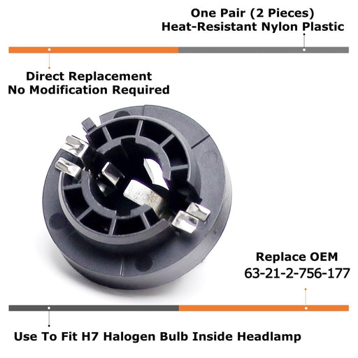 P21W Taillight Bulb Socket Retainer Cap Holder Adapters For MINI R56 R58 R59 R61