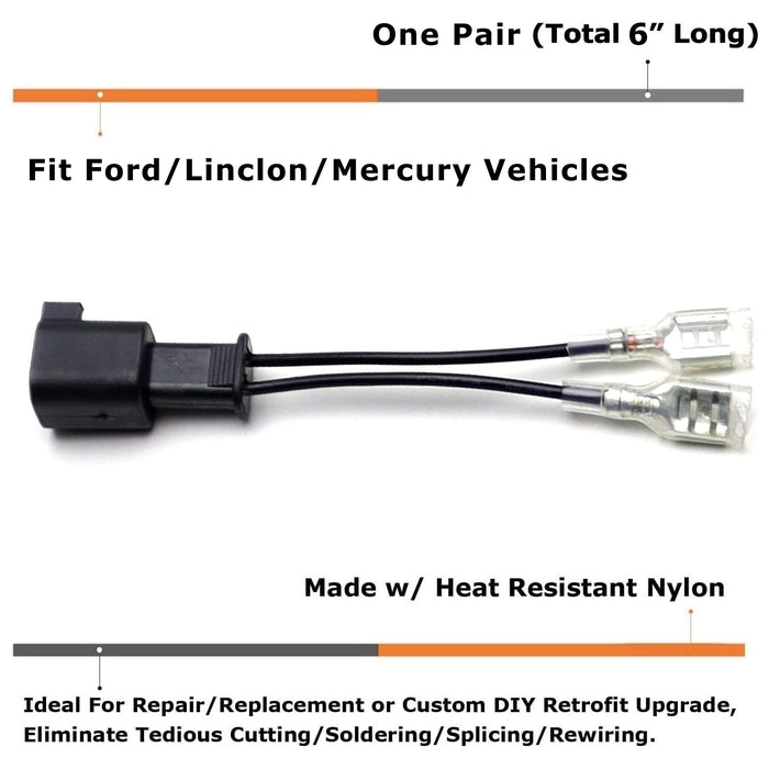 2pc 72-5600 Horn or Door Speaker Wire Adapter For Chevy/GMC, Ford/Linclon, Mazda