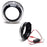 Black GTI Style White LED Halo Ring Angel Eye Shrouds For 3" Headlamp Projector
