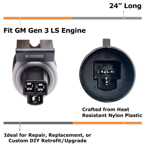 24" TPS, CTS or Oil Pressure Sensor Extension Wire For GM Gen3 LS-Series Engines