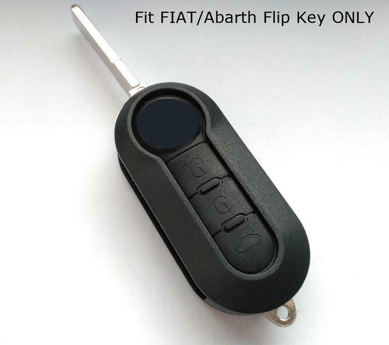 Black Honeycomb Pattern Silicone Key Fob Cover For Fiat 500 Abarth Folding Key