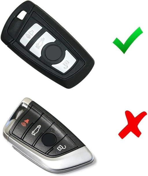 Black/Red Carbon Pattern Hard Key Cover For BMW 1 2 3 4 5 6 7 Series Fxx Chassis