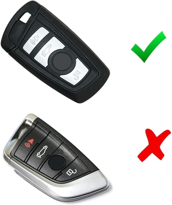 Black/Red Carbon Pattern Hard Key Cover For BMW 1 2 3 4 5 6 7 Series Fxx Chassis