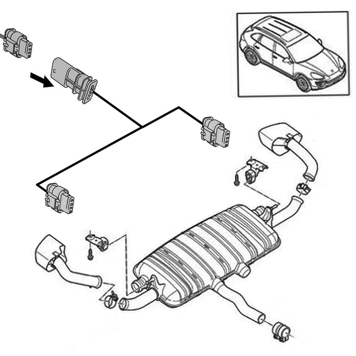 3-Pin Exhaust Muffler Valve Controller Y-Splitter Adapter For VW Audi Mercedes