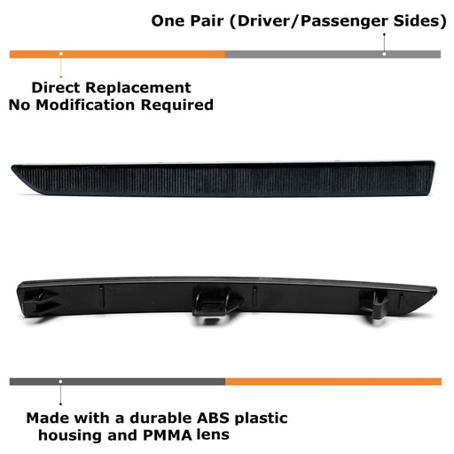 Euro Smoked Lens Rear Bumper Reflector Replacements For BMW F80 M3, F82/F83 M4