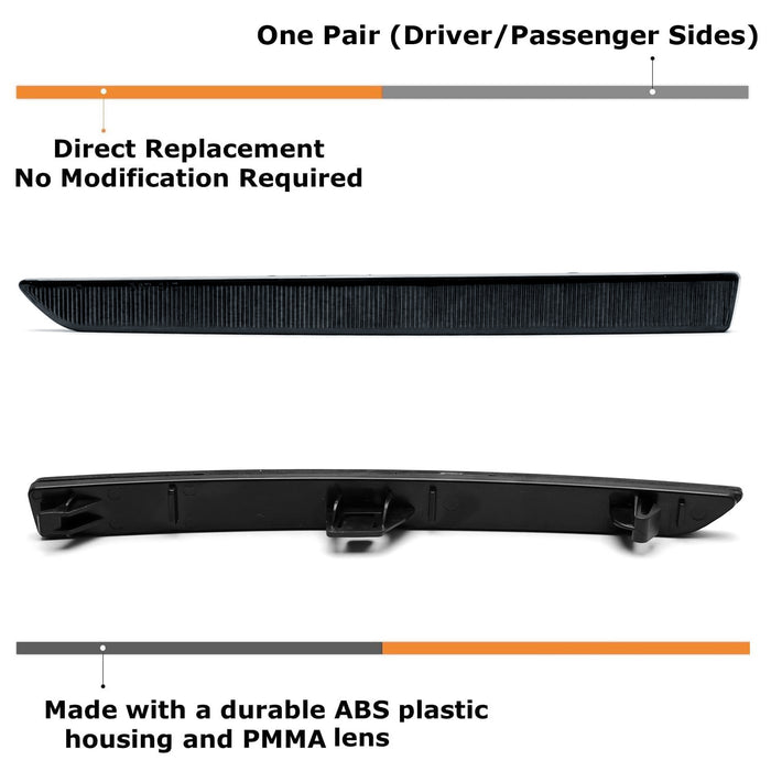 Euro Smoked Lens Rear Bumper Reflector Replacements For BMW F80 M3, F82/F83 M4