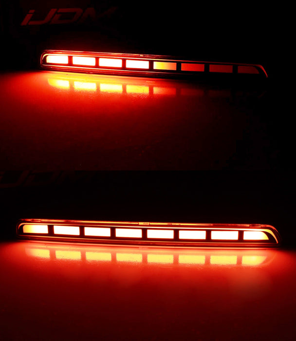 Smoke Lens Full LED Tail/Brake/Signal Rear Bumper Reflector For 23+Honda CRV HRV