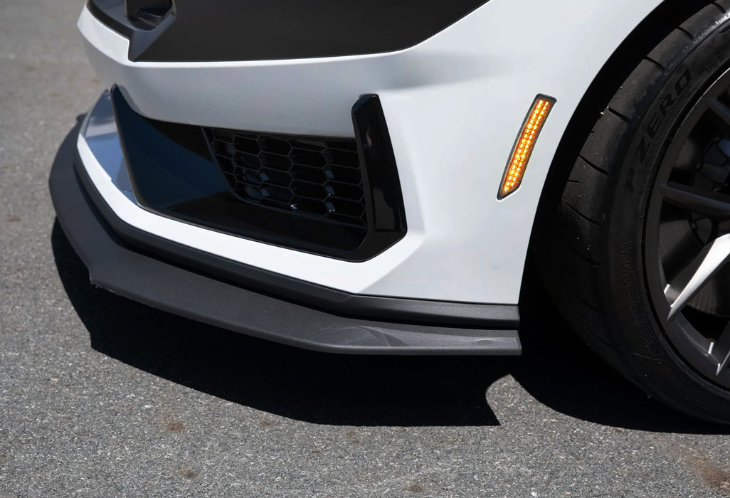 Clear Lens Amber/Red LED Front + Rear Side Marker Light Kit For Ford 24+ Mustang