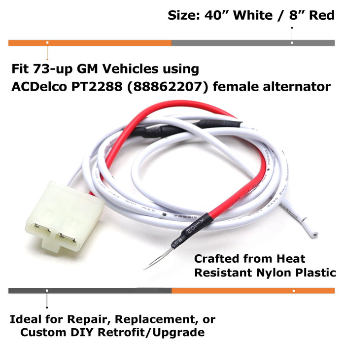 Delco 10/12si Alternator Exciter Plug Diode Low RPM Charging Harness For 73+ GM