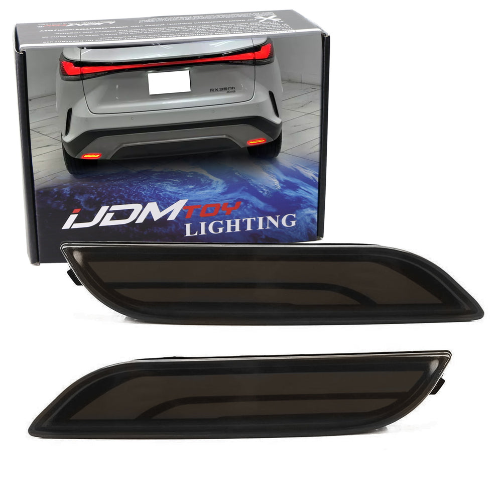 Smoked Lens Full LED Lower Bumper Reflector Lights For Lexus 2023-up RX 350 450