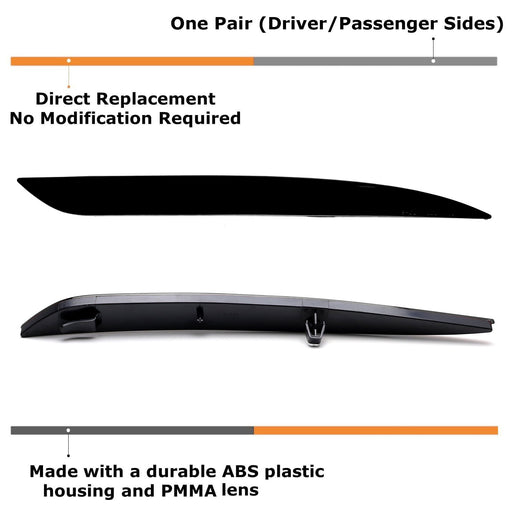 OE-Spec Smoked Lens Rear Bumper Reflector Replacements For Tesla 2020-24 Model Y