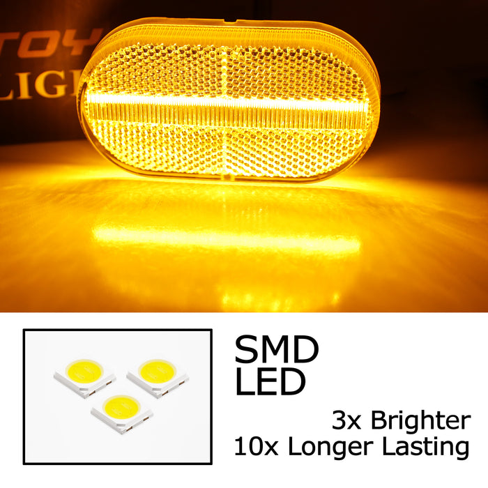 Clear Lens Amber Full LED Front Side Marker Lights For Dodge 92-02 Viper SR I II