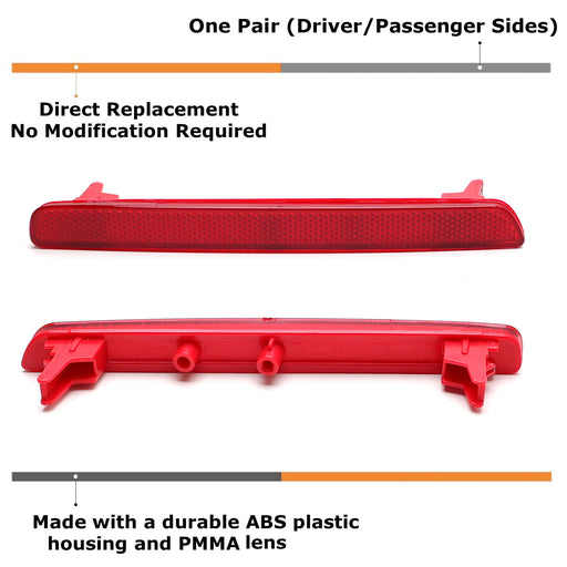 OE-Spec LH RH Red Lens Rear Bumper Reflector For Honda 2023-up CR-V HR-V CRV HRV