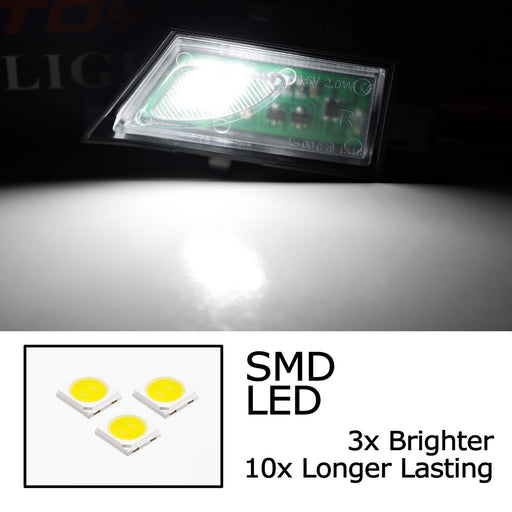 White 18-SMD Full LED Under Mirror Puddle Lights For VW MK7 Golf 7, MK3 Touran