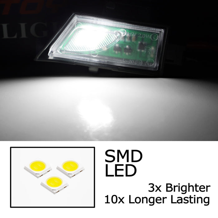 White 18-SMD Full LED Under Mirror Puddle Lights For VW MK7 Golf 7, MK3 Touran