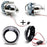 3.0" H1 Bi-Xenon Projector Lens + VW GTI Style White LED Halo Ring Shroud, Black