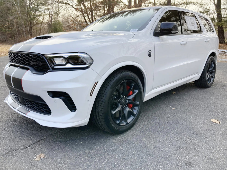 Smoked Lens White Full LED Front Bumper Side Marker Lights For Dodge 21+ Durango