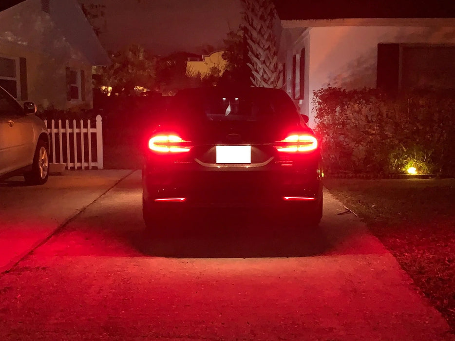 Smoked Lens Full LED Bumper Reflector Lights w/Sequential Signal For Ford Fusion