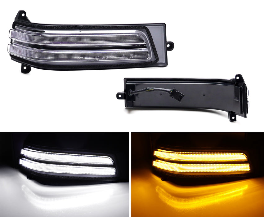 Clear Switchback LED Sequential Blink Side Mirror Lights For 23-up RAM 2500 3500