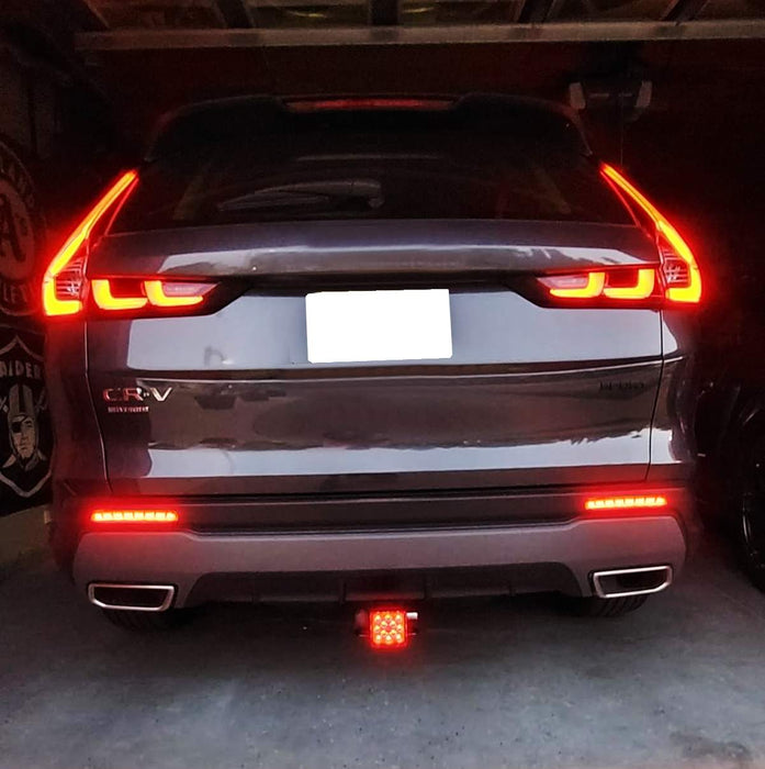 Smoke Lens Full LED Tail/Brake/Signal Rear Bumper Reflector For 23+Honda CRV HRV