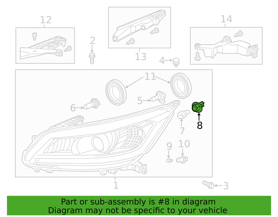 1157 Turn Signal Light Bulb Sockets & 7" Adapter Wire Harnesses For Honda Accord