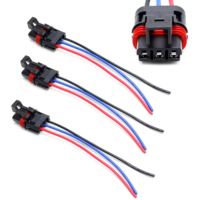 3pc 3-Pin Bus Bar Accessory Wiring Adapter Set For Polaris ATV XP 1000, RZR RS1
