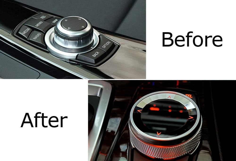 Crystal Large Knob Cover For BMW 1 2 3 4 5 7 X Multimedia iDrive 7-Button Cover