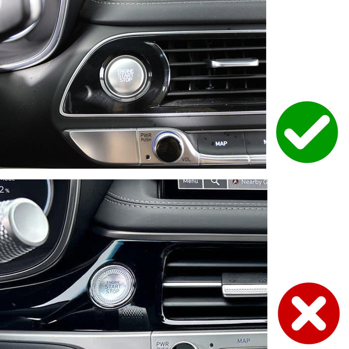 Red Real Carbon Fiber Engine Start Stop Button For Genesis G70 G80 G90 GV70 GV80