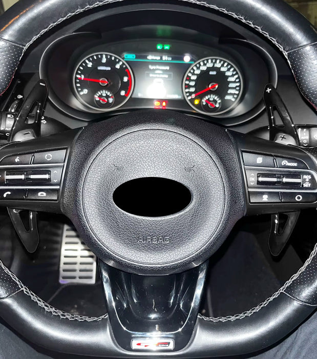 Twill-Weave "Carbon" Pattern Steering Wheel Paddle Shifters For Kia Stinger K8