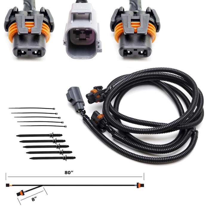 Y-Shape Fog Light Power Cord Jumper Wiring Harness For Dodge 2010-2020 Gen4 RAM
