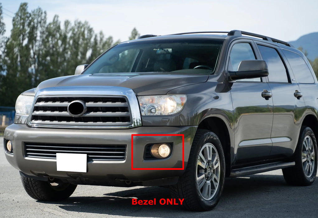 Driver & Passenger Side OE-Spec Fog Lamp Bezel Covers For Toyota 2008-17 Sequoia