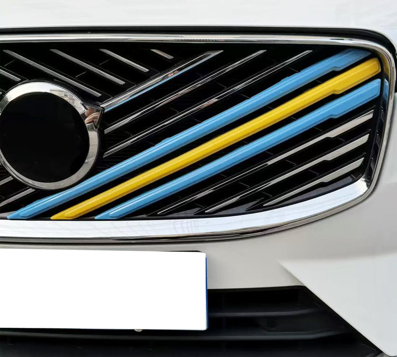 Sweden Flag Color Grille Decoration Insert Trims For 2025-up 2nd-LCI Volvo XC90