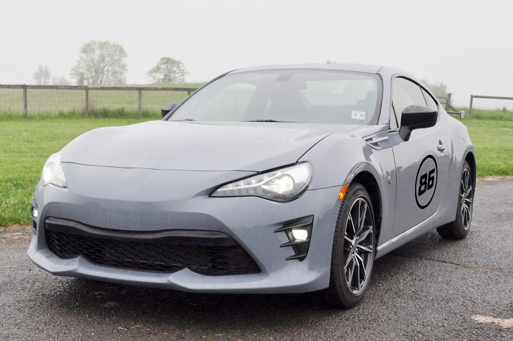 12" Iconic 86 Racing Car Roundel Vinyl Decals For Toyota 86 Scion FRS Subaru BRZ