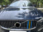 Sweden Flag Color Grille Decoration Insert Trims For 2021-up Facelift Volvo XC60