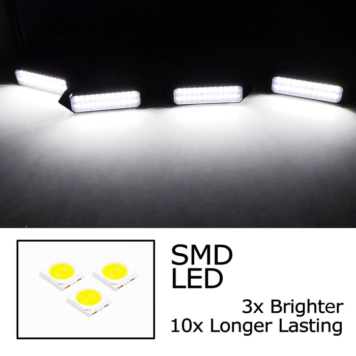 4pc Smoked White Full LED Front Grille Lighting Kit For 24-up Toyota Tacoma TRD