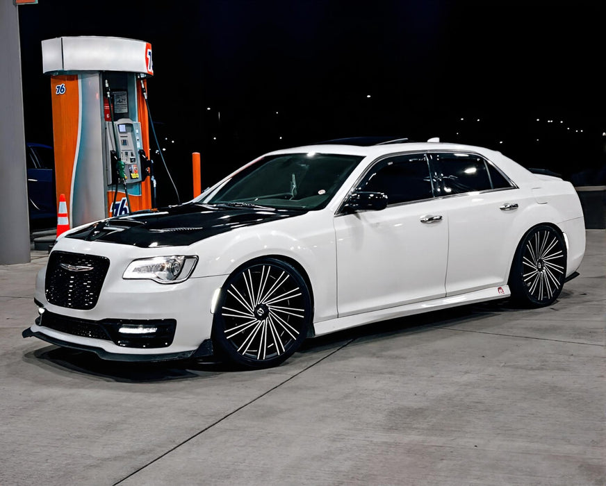Smoked Lens All White Full LED Side Marker Light Kit For 2015-2023 Chrysler 300