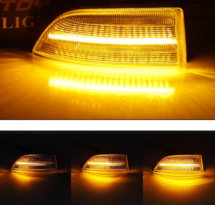 Clear Lens LED Dynamic Sequential Mirror Lights For Ford 2019-23 Ranger Lariat