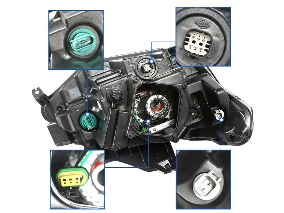 6-Way Female Adapter w/ 5" Pigtail For Chevy Headlamp, Tesla Model S X Fog Light