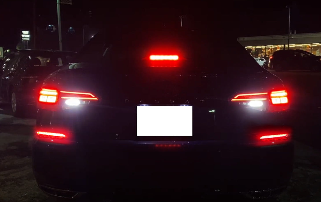 Dark Red Lens Full LED Rear Bumper Reflector Lights For Volkswagen 20-22 Passat