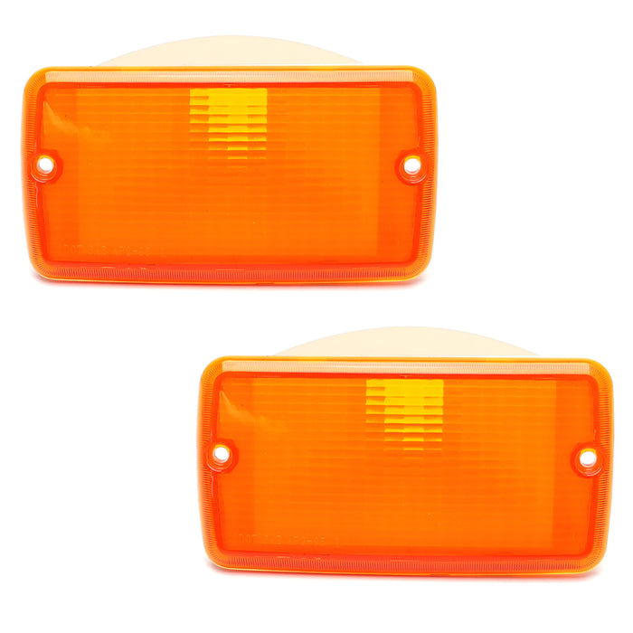 Amber/Yellow Front Bumper Turn Signal Light Housing Lens For 1997-06 Wrangler TJ