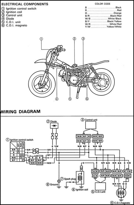 Electric Engine Wire Loom Harness Replacement For Yamaha 1983-2006 PW50 Y-Zinger